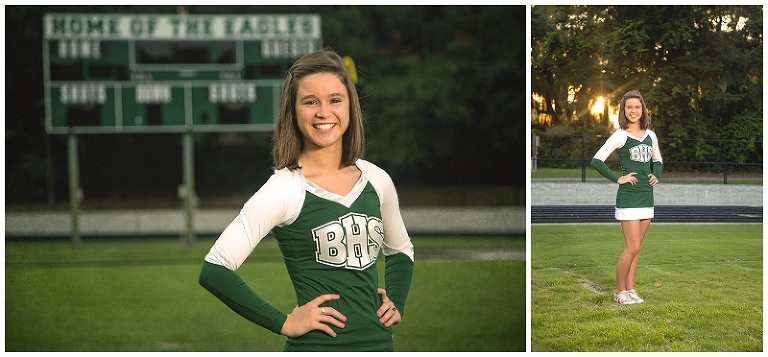 Beaufort high school cheerleader senior portraits