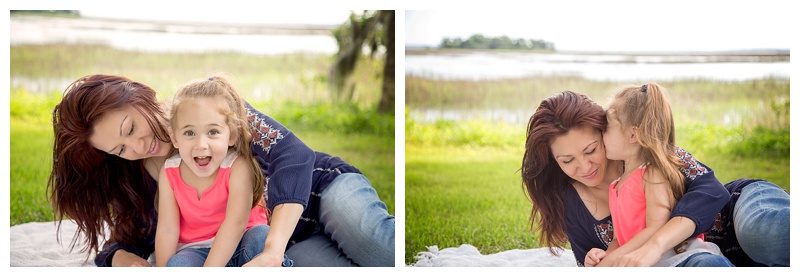 Mom and daughter have a great laugh at their mommy & me session in Beaufort SC