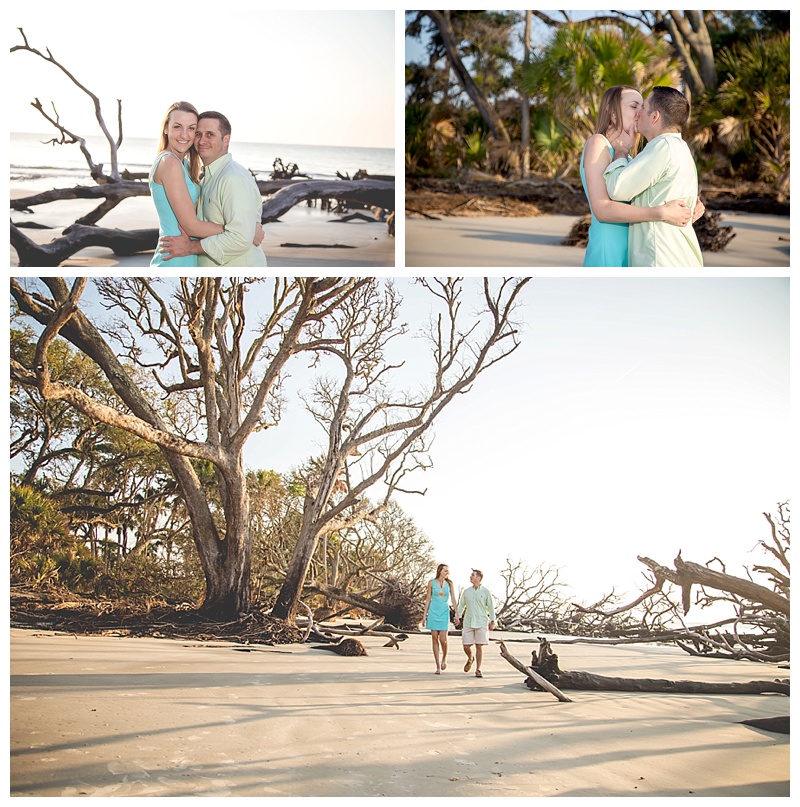 Sunrise stroll on the driftwood beach at Hunting Island South Carolina