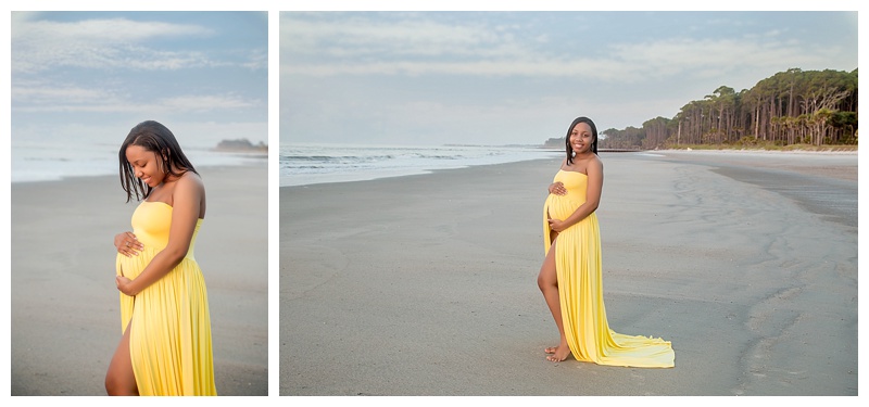 Hunting island beach maternity session