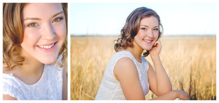 brown eyed senior in the tall marsh grass overlooking beaufort river