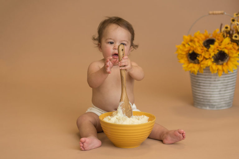 baby first birthday tater smash session