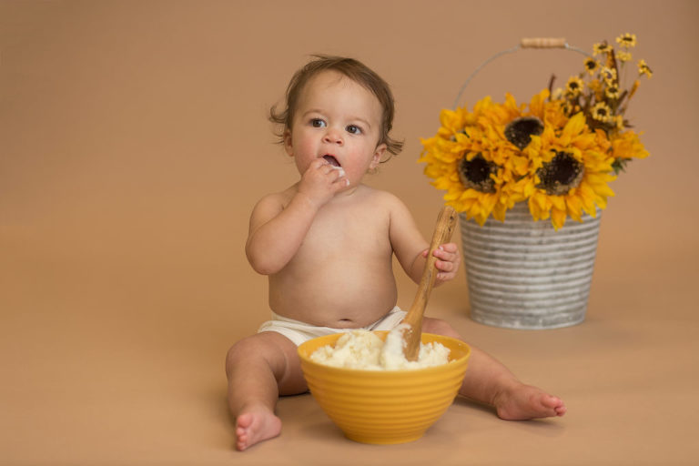 baby first birthday tater smash session