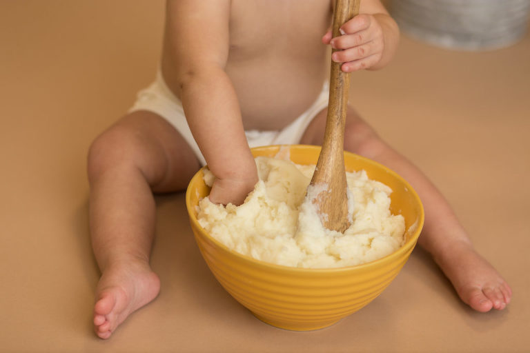 baby first birthday tater smash session