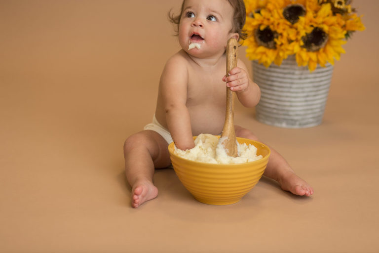 baby first birthday tater smash session
