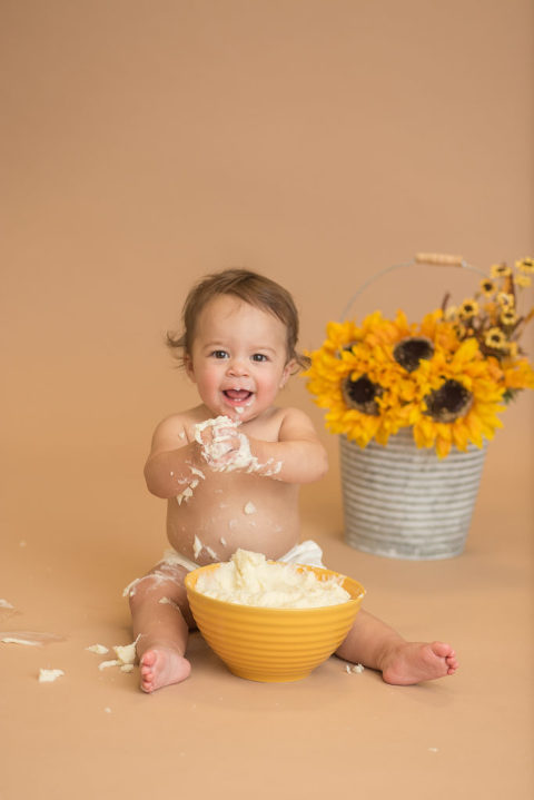 baby first birthday tater smash session