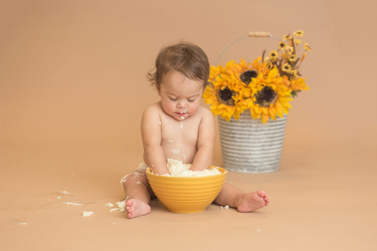 baby first birthday tater smash session