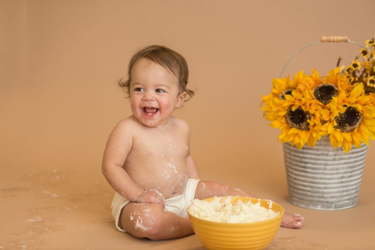 baby first birthday tater smash session