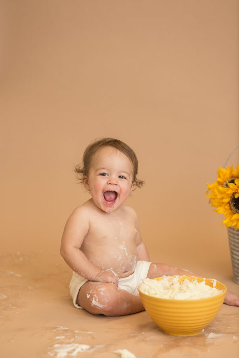 baby first birthday tater smash session