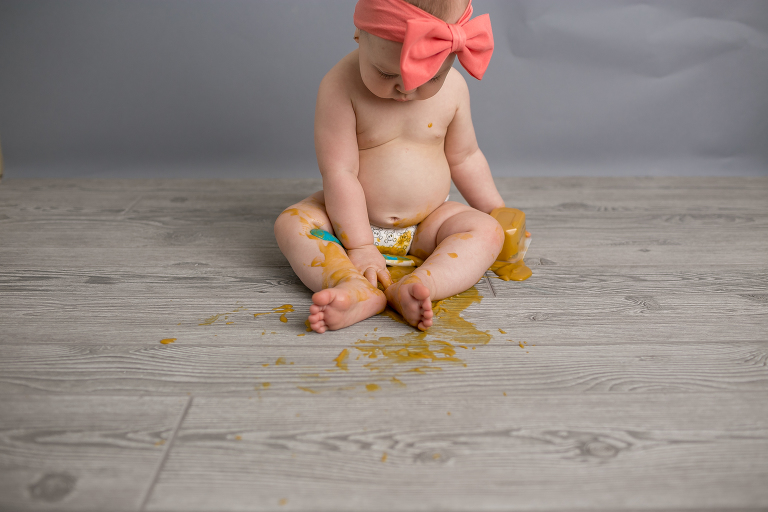 baby first birthday tater smash session