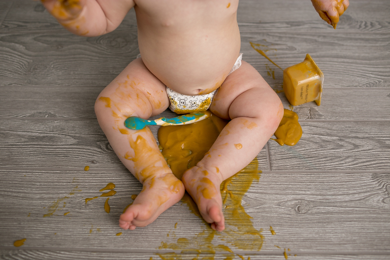 baby first birthday tater smash session