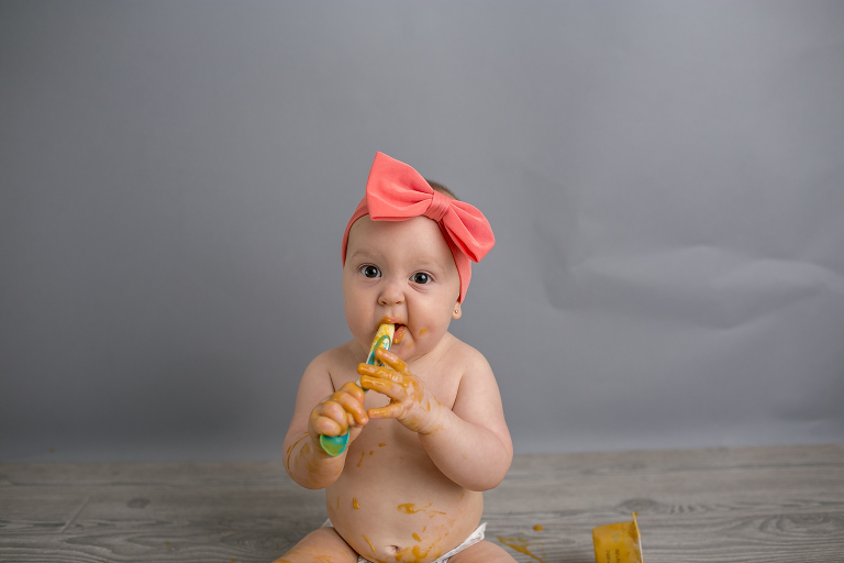 baby first birthday tater smash session